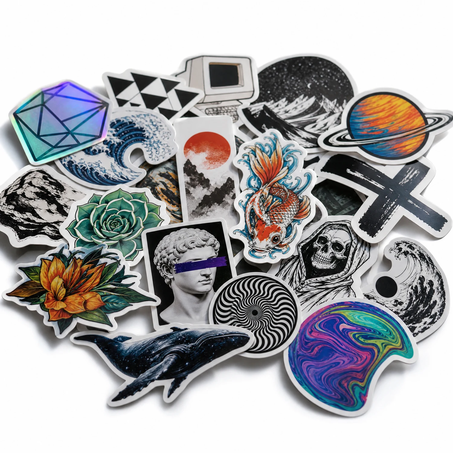 Gambar sampel stiker die cut kustom