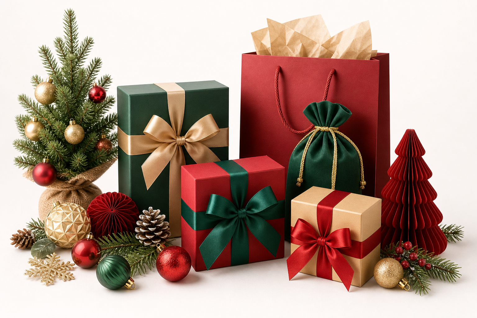Gambar sampel produk hadiah dan dekorasi Natal