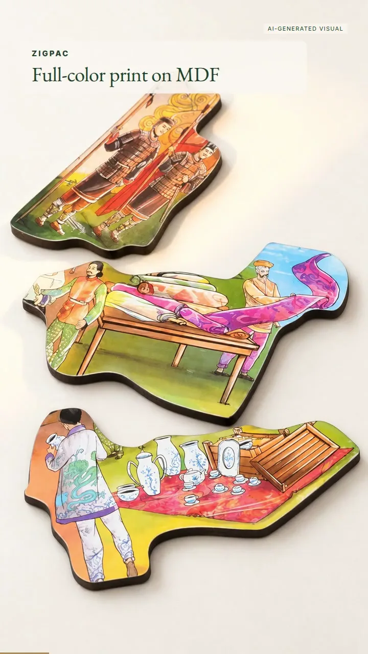 Magnet Kulkas Kayu Cetak Kustom dari MDF Penuh Warna: Video Singkat